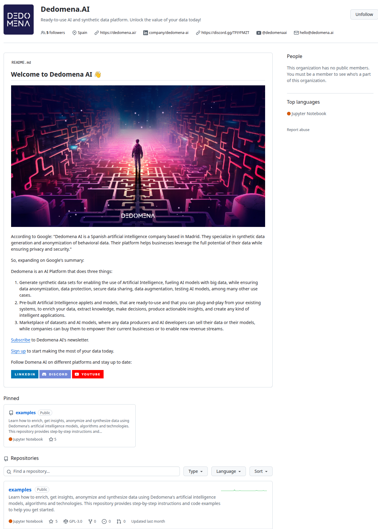 Dedomena AI GitHub Organization