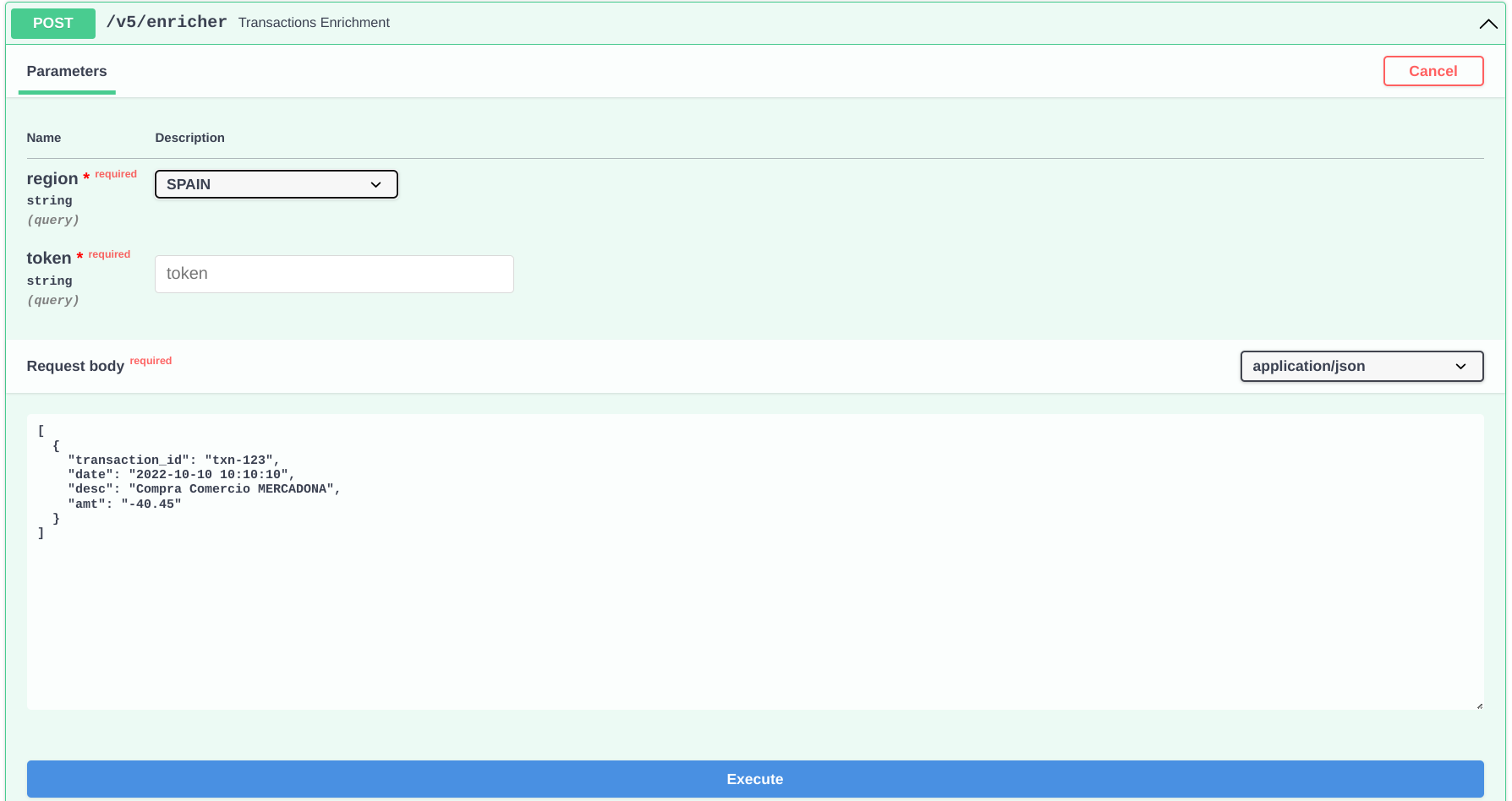 Transactions API