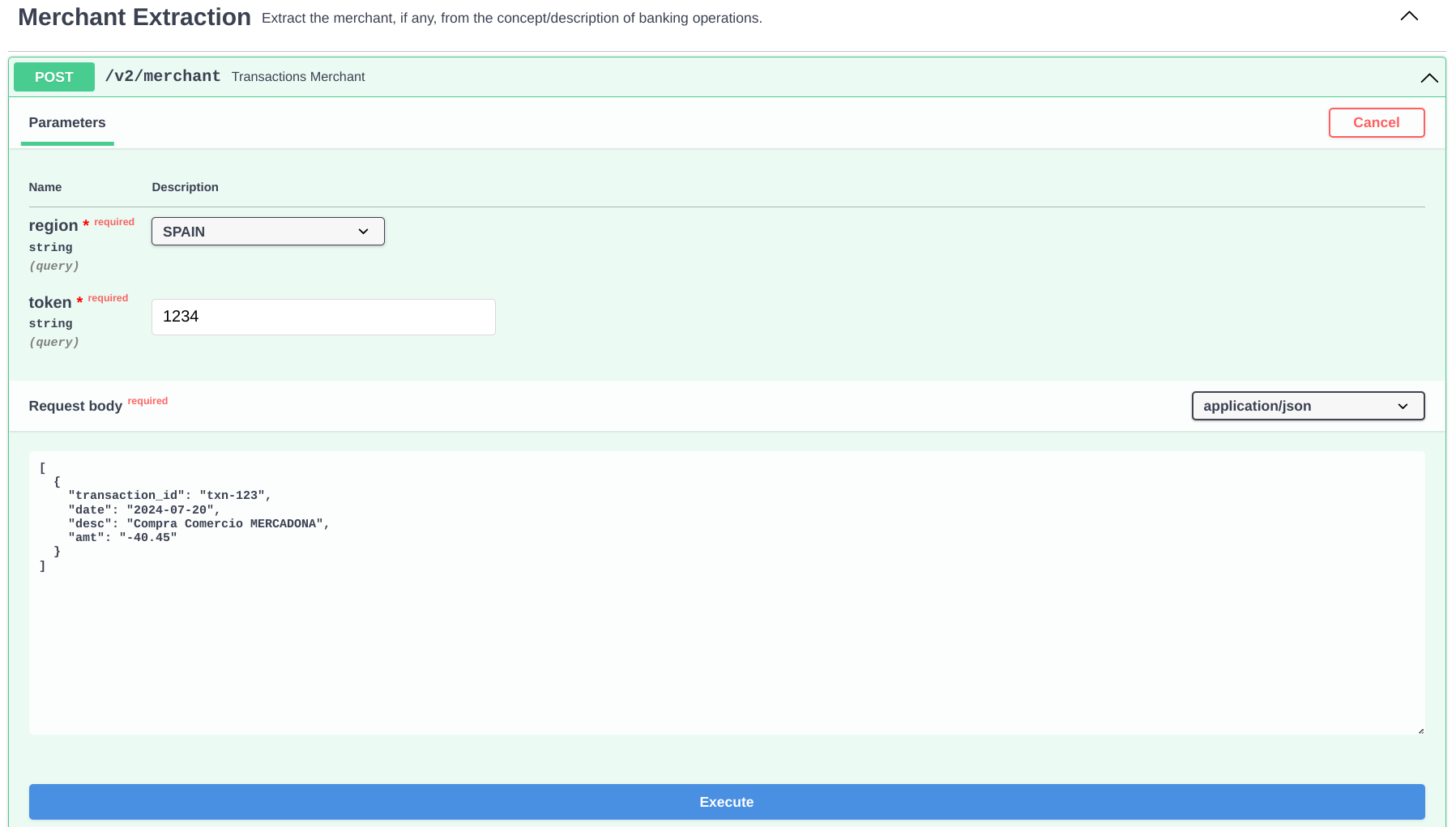 Transactions API